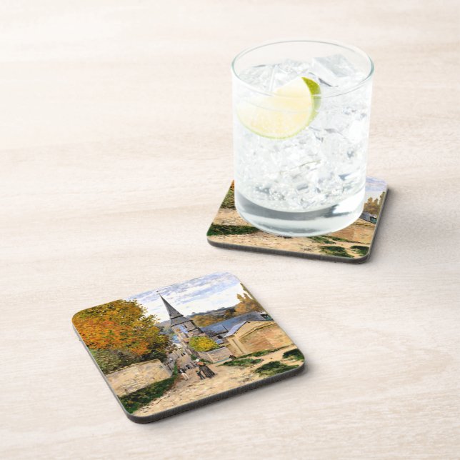 Monet - Street in Saint-Adresse Coaster (Right Side)