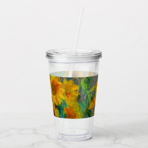 Monet Sunflowers Acrylic Tumbler