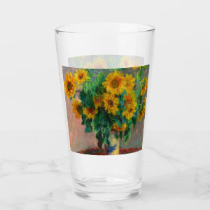 Monet Sunflowers Glass