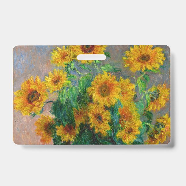 Monet Sunflowers ID Badge (Front)