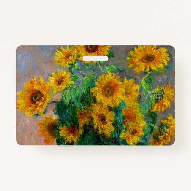 Monet Sunflowers ID Badge (Front)