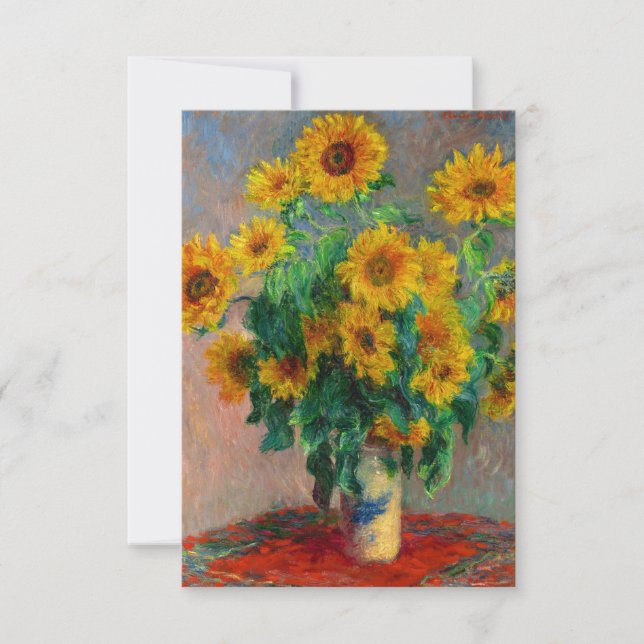 Monet Sunflowers Invitation (Front)