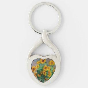 Monet Sunflowers Key Ring