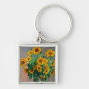 Monet Sunflowers Key Ring