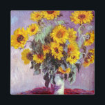 Monet Sunflowers Magnet<br><div class="desc">Art by Claude Monet of Sunflowers in a Vase</div>
