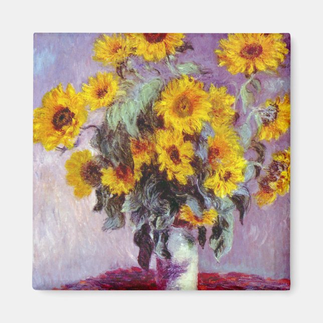 Monet Sunflowers Magnet (Front)