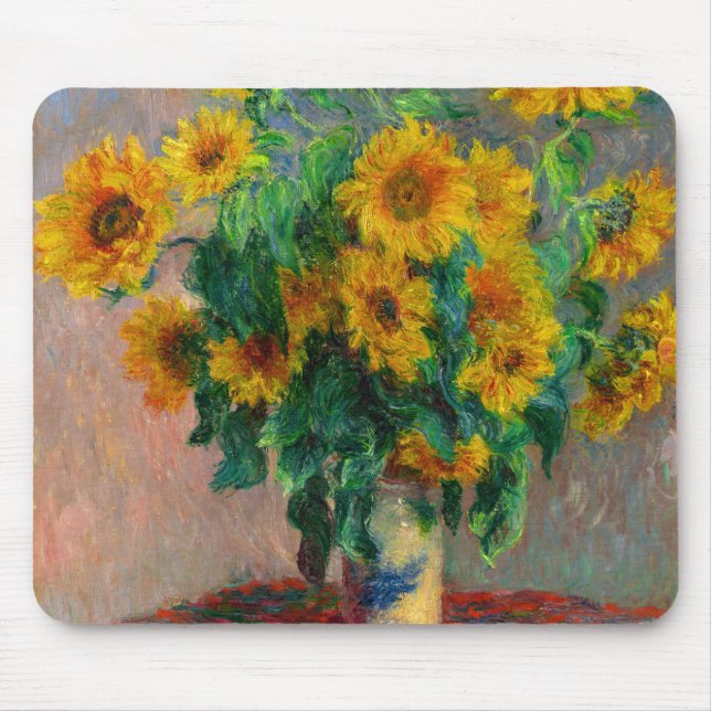 Monet Sunflowers Mouse Pad (Front)