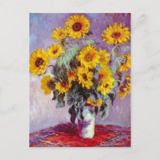 Monet Sunflowers Postcard