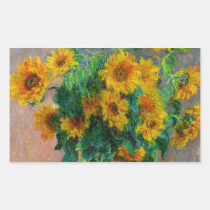 Monet Sunflowers Rectangular Sticker