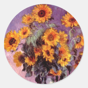 Monet Sunflowers Stickers