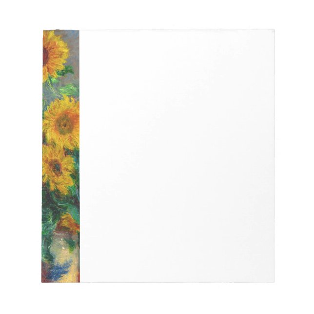 Monet Sunflowers Updated Notepad (Front)