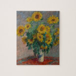 Monet Sunflowers Vintage French Impressionism Jigsaw Puzzle<br><div class="desc">This lovely floral design is based on the classic painting, Sunflowers, by the great 19th Century French impressionist painter, Claude Monet. Oscar-Claude Monet (14 November 1840 – 5 December 1926) was a French painter, a founder of French Impressionist painting and the most consistent and prolific practitioner of the movement's philosophy...</div>