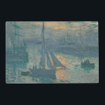 Monet Sunrise Marine Impressionism Painting Laminated Place Mat<br><div class="desc">Claude Monet's painting Sunrise (Marine) is a famous painting by French impressionist Claude Monet painted in 1872. Sunrise (Marine) was painted en plein air,  or "outdoors" and showcases his informal and spontaneous brushstrokes.</div>