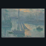 Monet Sunrise Marine Impressionism Painting Tissue Paper<br><div class="desc">Claude Monet's painting Sunrise (Marine) is a famous painting by French impressionist Claude Monet painted in 1872. Sunrise (Marine) was painted en plein air,  or "outdoors" and showcases his informal and spontaneous brushstrokes.</div>