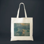Monet Sunrise Marine Impressionism Painting Tote Bag<br><div class="desc">Claude Monet's painting Sunrise (Marine) is a famous painting by French impressionist Claude Monet painted in 1872. Sunrise (Marine) was painted en plein air,  or "outdoors" and showcases his informal and spontaneous brushstrokes.</div>