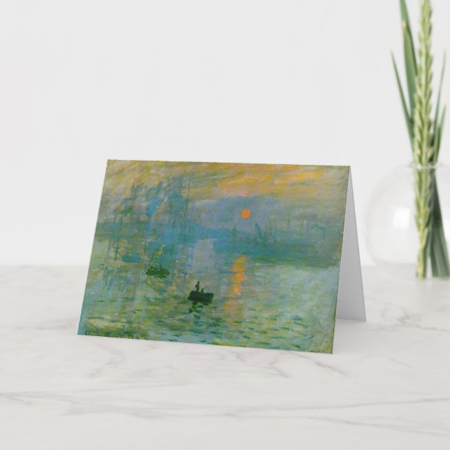 Monet Sunrise Painting Stationary Notecards (Front)