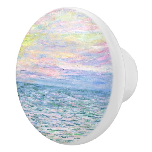 Monet - Sunset at Pourville, fine art Ceramic Knob (Right)