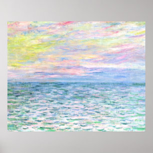 Monet - Sunset at Pourville, fine art Poster