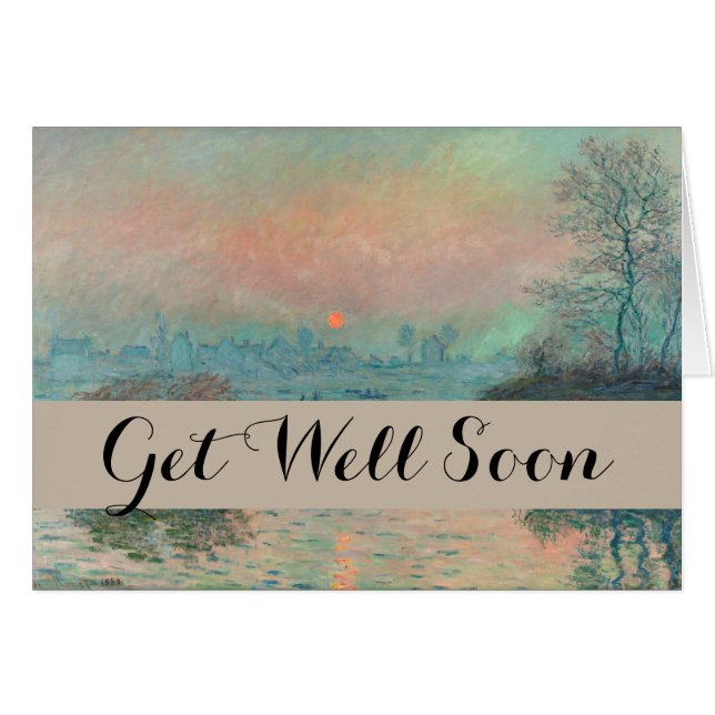 Monet Sunset on the Seine Fine Art Impressionism  (Front Horizontal)