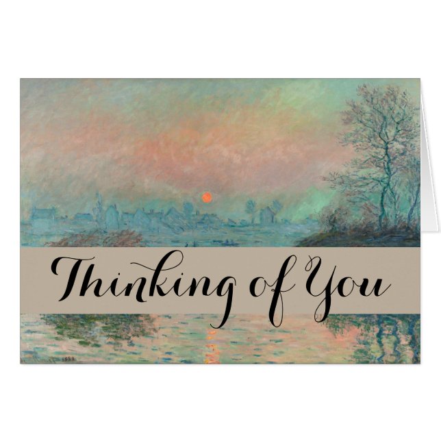 Monet Sunset on the Seine Fine Art Impressionism  (Front Horizontal)
