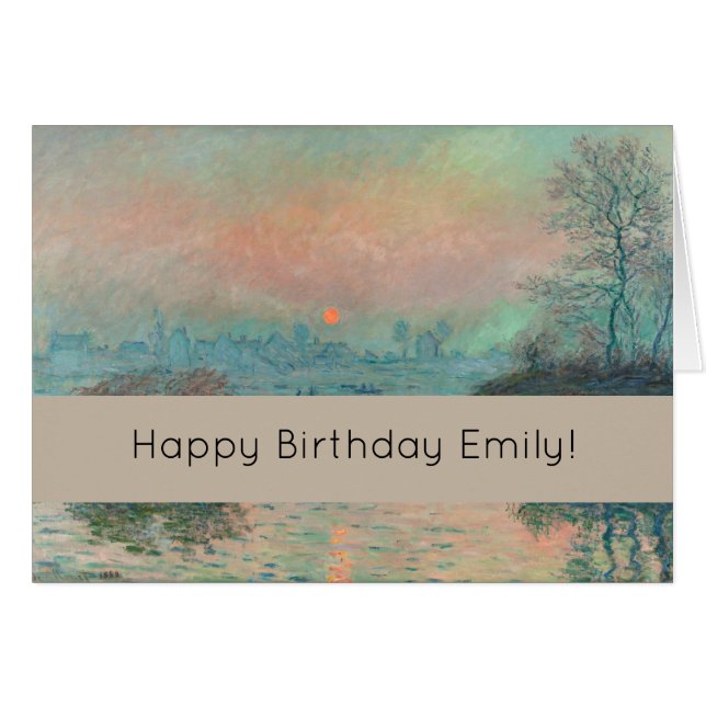Monet Sunset on the Seine Fine Art Impressionism  (Front Horizontal)