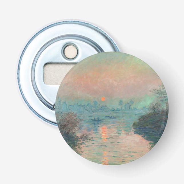Monet Sunset on the Seine Fine Art Impressionism  Bottle Opener (Front)
