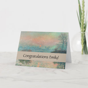 Monet Sunset on the Seine Fine Art Impressionism Card
