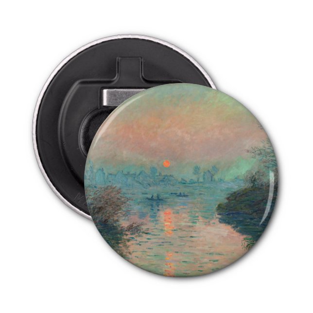 Monet Sunset Seine Fine Art Impressionism  Bottle Opener (Front)