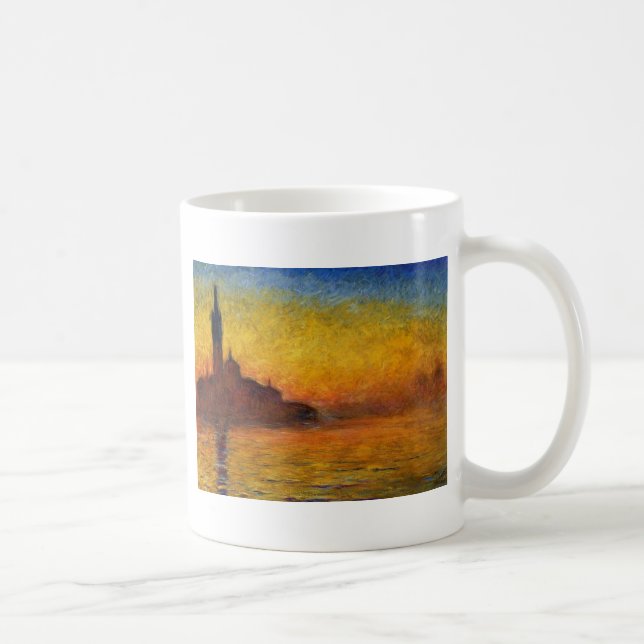 Monet Sunset Venice Colourful Impressionism Art Coffee Mug (Right)