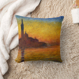 Monet Sunset Venice Colourful Impressionism Art Cushion