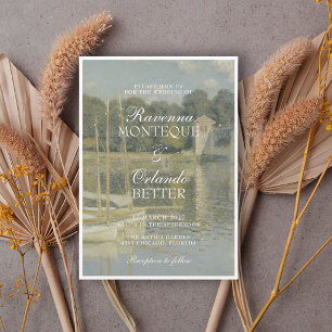 Monet The Argenteuil Bridge Fine Art Wedding Invitation