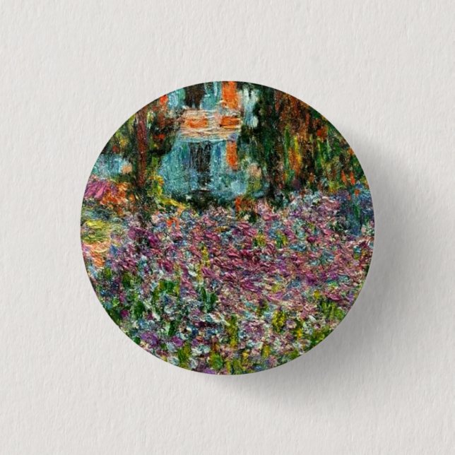 Monet The Artist’s Garden at Giverny  3 Cm Round Badge (Front)