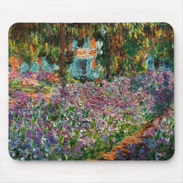 Monet The Artist’s Garden at Giverny  Mouse Pad (Front)