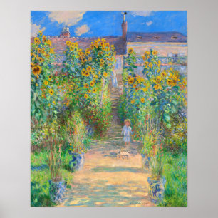 Monet The Artist's Garden at Vétheuil  Poster