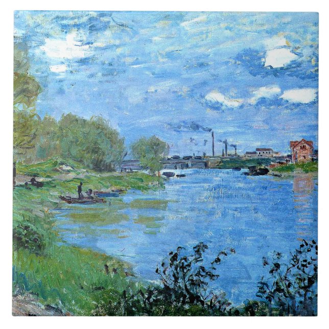 Monet - The Banks of the Seine at la Grand Jatte, Tile (Front)