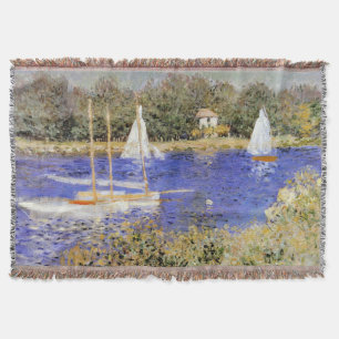 Monet - The Basin at Argenteuil Throw Blanket