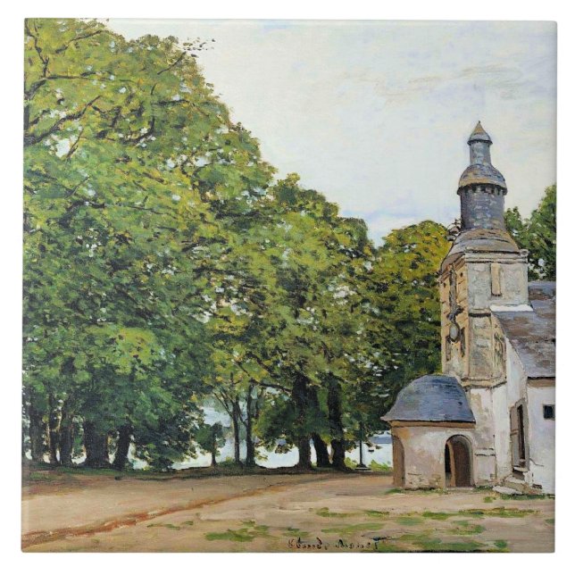 Monet - The Chapel Notre-Dame artwork, Tile (Front)