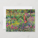Monet - The Iris Garden at Giverny Card<br><div class="desc">The Iris Garden at Giverny,  beautiful fine art painting by Claude Monet</div>