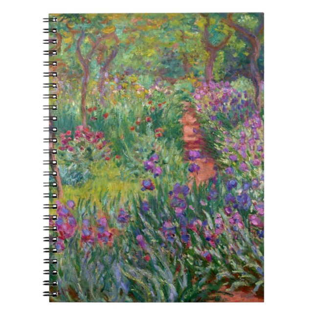 Monet “The Iris Garden at Giverny” Spiral Notebook (Front)