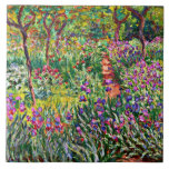 Monet - The Iris Garden at Giverny Tile<br><div class="desc">Claude Monet's famous painting,  The Iris Garden at Giverny,  throw pillow.</div>