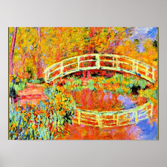 Monet - The Japanese Bridge at Giverny Poster (Front)