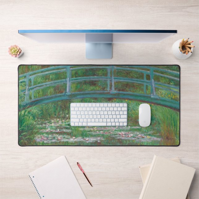 Monet The Japanese Foot Bridge Large Computer Desk Mat (Office 1)