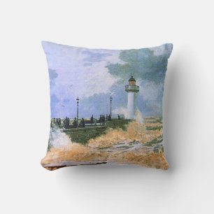 Monet - The Jetty at Le Havre, Cushion