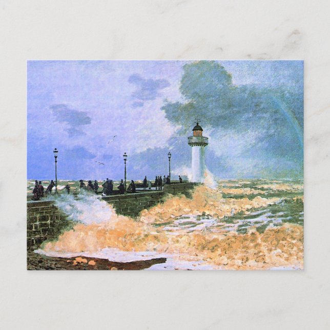Monet - The Jetty at Le Havre, Postcard (Front)