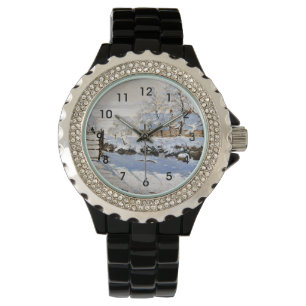 Monet - The Magpie, famous painting Watch