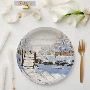 Monet - The Magpie, Paper Plate