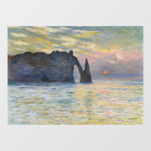 Monet - The Manneport, Cliff at Etretat, Sunset