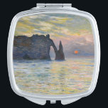 Monet - The Manneport, Cliff at Etretat, Sunset Compact Mirror<br><div class="desc">The Manneport,  Cliff at Etretat,  Sunset / Etretat,  soleil couchant - Claude Monet,  1883</div>