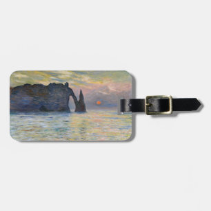 Monet - The Manneport, Cliff at Etretat, Sunset Luggage Tag