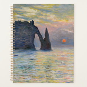 Monet - The Manneport, Cliff at Etretat, Sunset Planner